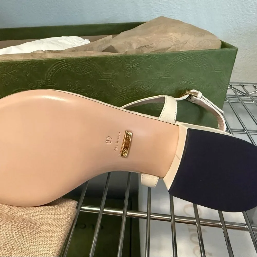 Gucci Women's Cream Sandals brand new size 10 - Picture 4 of 5